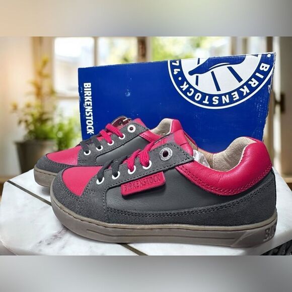 BIRKENSTOCK Kids Astee Leather Supportive ColorBlock Sneaker Shoes Regular Fit - Picture 12 of 15